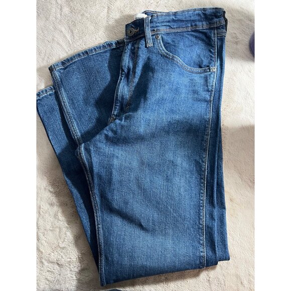 Wrangler Mens Regular Fit Straight Leg Blue Denim Jeans - Picture 9 of 9